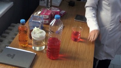Zonguldak'ta Meslek Lisesi Öğrencileri, Okullar İçin Temizlik Ürünleri Üretiyor
