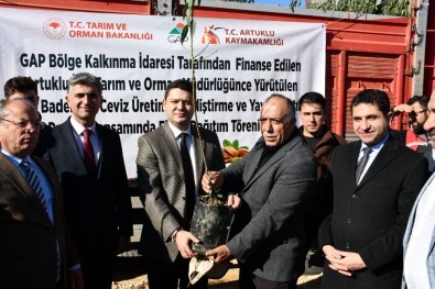 Artuklu'da Çiftçiye 46 Bin Fıstık, Badem Ve Ceviz Fidanı Dağıtıldı