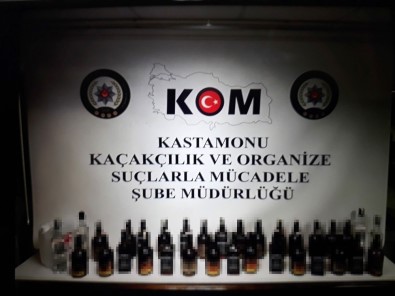 Kastamonu'da 41 Şişe Sahte İçkiyle Yakalanan 2 Kişi Gözaltına Alındı