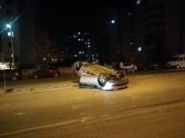 BILGE KAĞAN - Takla Atan Otomobilden Hafif Yaralı Kurtuldu