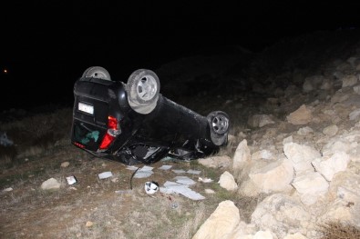 Karaman'da Otomobil Şarampole Takla Attı Açıklaması 1 Yaralı