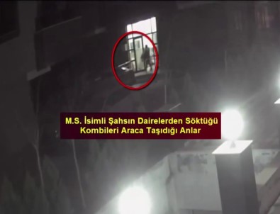 Kombi Hırsızı Önce Güvenlik Kamerasına Sonra Polise Yakalandı