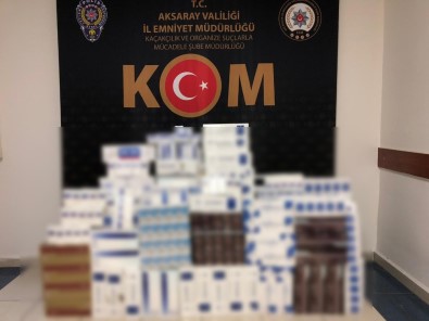 Aksaray'da Bin 500 Paket Kaçak Sigara Ele Geçirildi