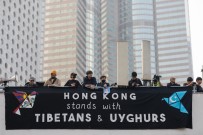 GÖZ YAŞARTICI GAZ - Hong Kong'da Uygur Türklerine Destek Gösterisine Polis Müdahalesi