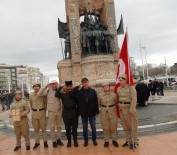 SÜLEYMAN SOYLU - Sarıkamış Şehitleri Anısına Taksim'de 2 Saat Nöbet Tuttular