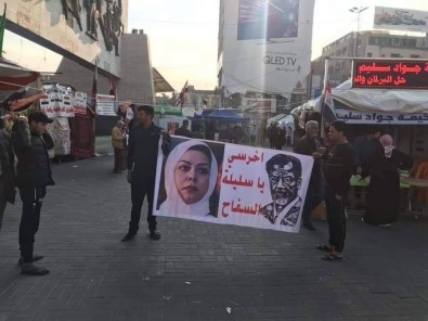 Irak'ta Protestoculardan Saddam'ın Kızına Açıklaması 'Sen Sus Kasabın Kızı'