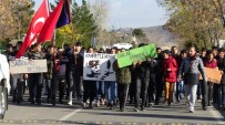 ANADOLU LİSESİ - Gercüş'te Lise Öğrencileri Sarıkamış Şehitleri İçin Yürüdü