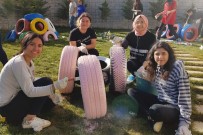 KARAAĞAÇ - Çocuk Gelişimi Öğrencileri Bahçeye Renk Kattı
