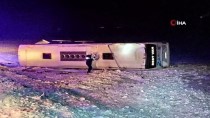 Kayseri'de Yolcu Otobüsünün Devrilmesi Soncu 23 Kişi Yaralandı