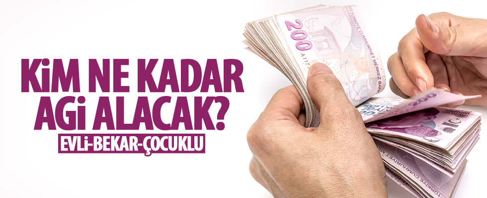 2020 AGİ ücretleri belli oldu