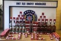 KAÇAK İÇKİ - Emet'te Kaçak İçki Ve Sigara Operasyonu