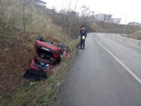 Samsun'da Otomobil Takla Attı Açıklaması 1 Yaralı