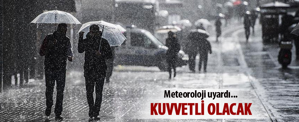 Meteorolojiden kuvvetli yağış ve fırtına uyarısı