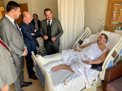 Adana'ya Maça Giderken Trafik Kazası Geçiren Bursaspor Taraftarına Vekil Ziyareti