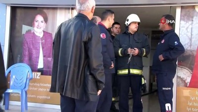İYİ Parti Antalya İl Başkanlığının Bodrum Katında Çıkan Yangın Söndürüldü