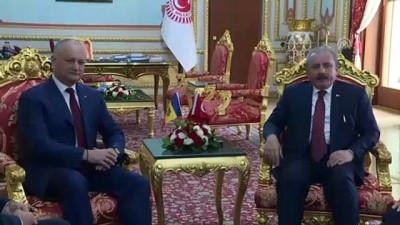 TBMM Başkanı Şentop, Moldova Cumhurbaşkanı Dodon İle Bir Araya Geldi
