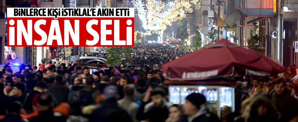 İstiklal Caddesi'ndeki yoğun kalabalık!