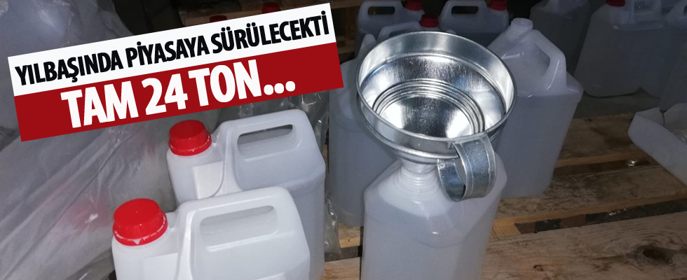 Başkent'te sahte içki üretiminde kullanılan 24 ton etil alkol ele geçirildi