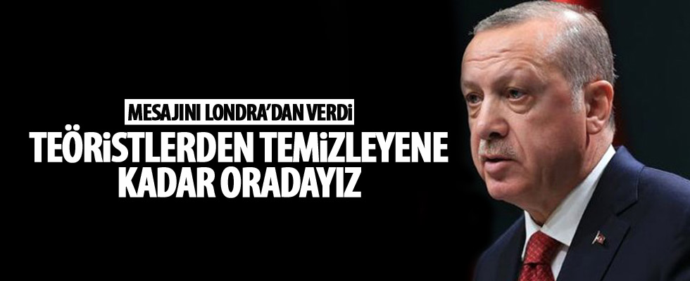 Cumhurbaşkanı Erdoğan: Temizleyene kadar oradayız!