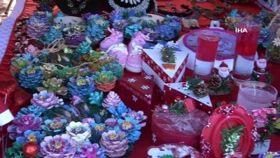 Alanya'da Kurulan Noel Pazarı'na Yoğun İlgi