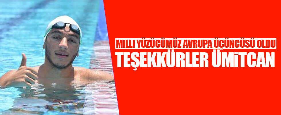 Milli yüzücü Ümitcan Güreş'ten bronz madalya