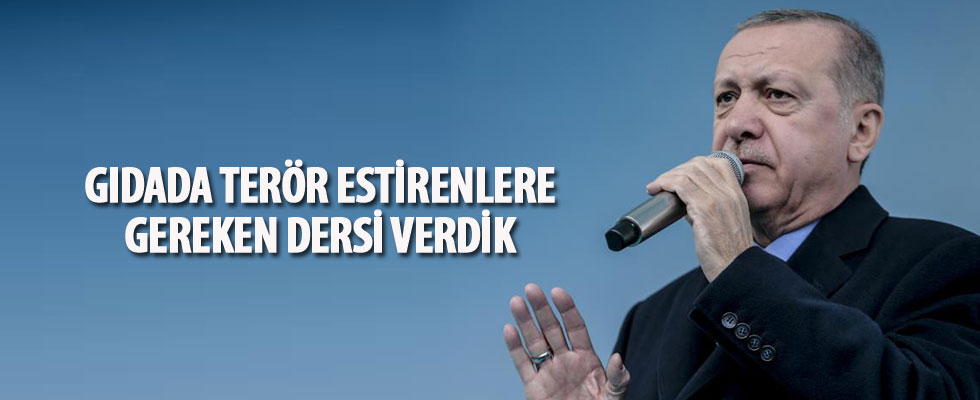 Cumhurbaşkanı Erdoğan: Gıdada terör estirenlere gereken dersi verdik