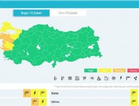 HAVA DURUMU - Renk kodlu ilk meteorolojik uyarı yapıldı