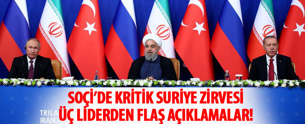 'Suriye' konulu Türkiye-Rusya-İran Üçlü Zirvesi yapıldı