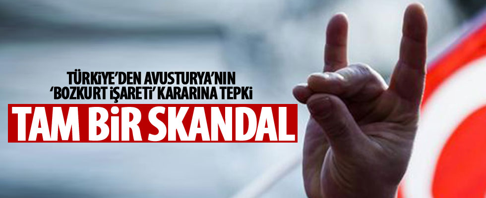 Türkiye'den Avusturya'ya 'Bozkurt' işareti tepkisi