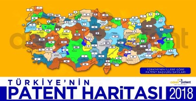 Türkiye'nin 2018 Yılı Patent Haritası