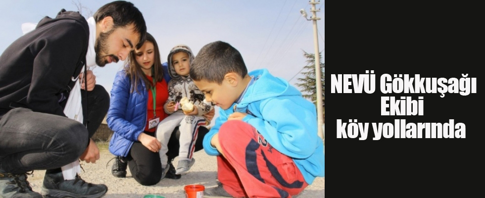 NEVÜ Gökkuşağı Ekibi köy yollarında