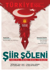 100. Yıl Marşı Şiir Yarışmasında Ödüller Veriliyor