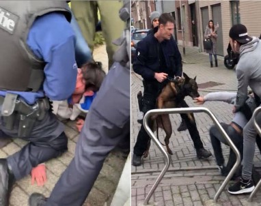 Belçika polisinden Türk gençlerine şiddet