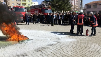 Mardin'de Gerçeği Aratmayan Yangın Tatbikatı
