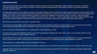 Tolgay Arslan Açıklaması 'Bana Karşı Yapılan Davranışlar Beni Çok Yıprattı'