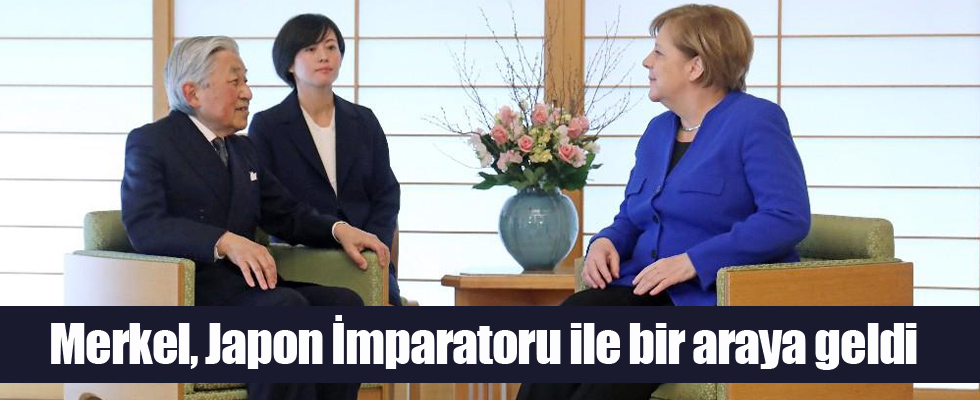 Merkel, Japon İmparatoru ile bir araya geldi