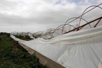 KUMLUOVA - Fethiye Ve Seydikemer'de Fırtına Seraları Uçurdu