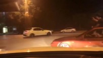 YAĞMURLU - İstanbul'da Lüks Otomobille 'Drift' Terörü Kamerada