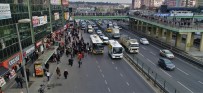 OTOBÜS DURAĞI - (ÖZEL) Şirinevler'de Otobüs Durağı Trafiği Havadan Görüntülendi