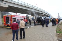 BELEDIYE OTOBÜSÜ - Hareket Halinde Motoru Alev Alan Belediye Otobüsü Korkuttu