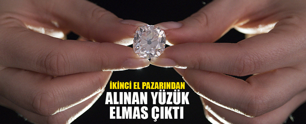 İkinci el pazarından alınan yüzük elmas çıktı