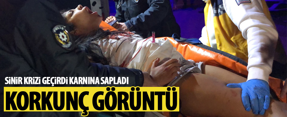 Kriz geçiren kadın dehşet saçtı