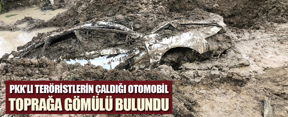 PKK'lı teröristlerin İstanbul'dan çaldığı araç Lice'de gömülü bulundu