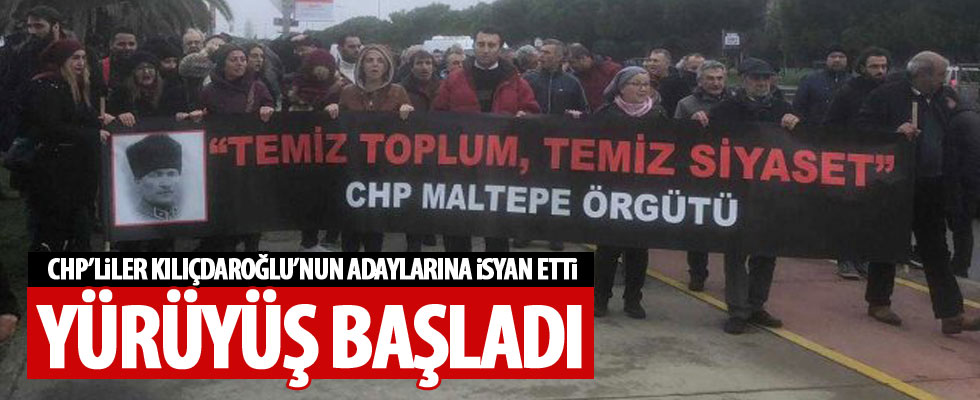 CHP'liler Ankara'ya yürümeye başladı!