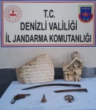BRONZ HEYKEL - Denizli'de Jandarma 11 Parça Tarihi Eser Ele Geçirdi