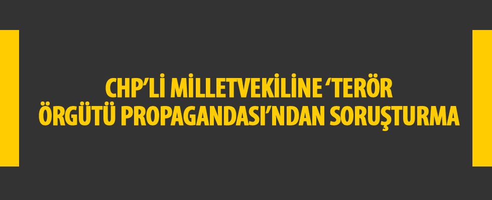 CHP'li Bankoğlu'na 'terör örgütü propagandası'ndan soruşturma