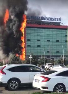 Avrasya Üniversitesi'nde yangın
