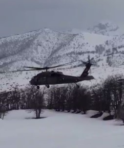 Zorunlu İniş Yapan Helikopter Sorunsuz Havalandı