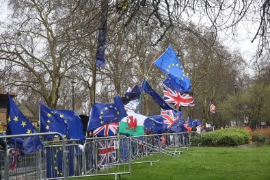 Brexit Karşıtı Ve Destekçileri Parlemento Önünde Eylem Gerçekleştirdi
