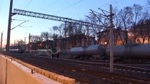 Ankara'da Akaryakıt Yüklü Trenin Raydan Çıkması